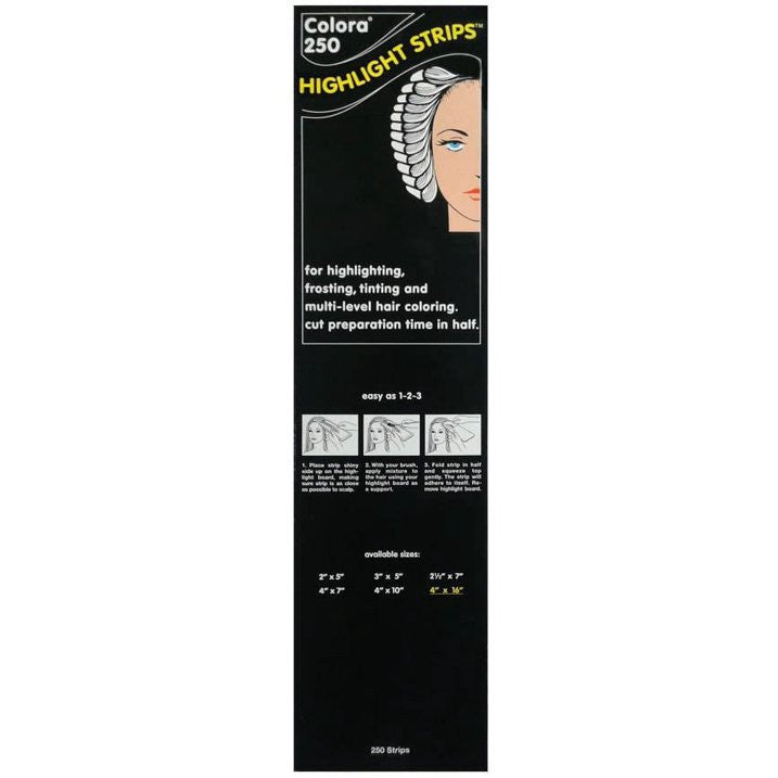 Colora 250 Highlight Strips 4 X 16 Inch, 250 Ea